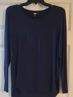 Tribal Navy Crewneck Long Sleeve Top